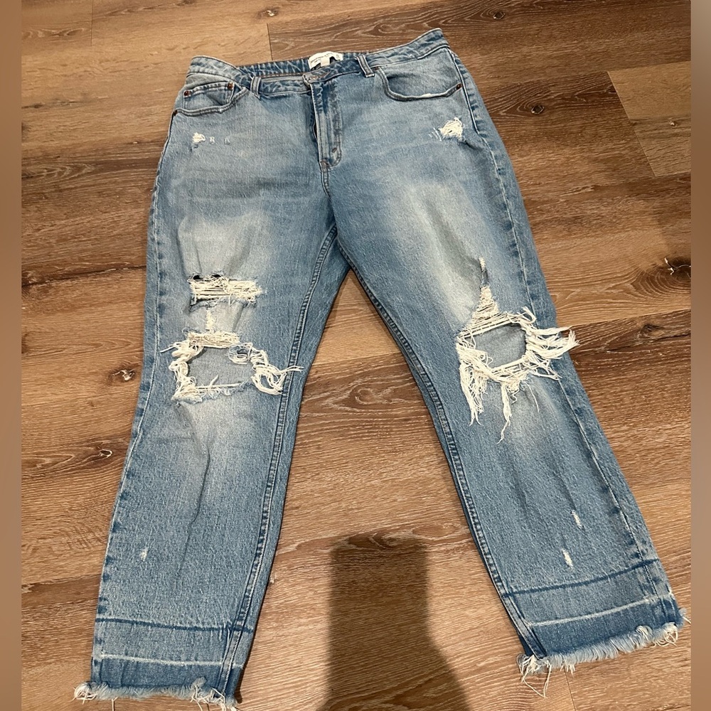 Abercrombie & Fitch Curve Love Straight Leg Jeans